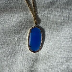 Kendra Scott Gold and Blue Pendant Necklace
